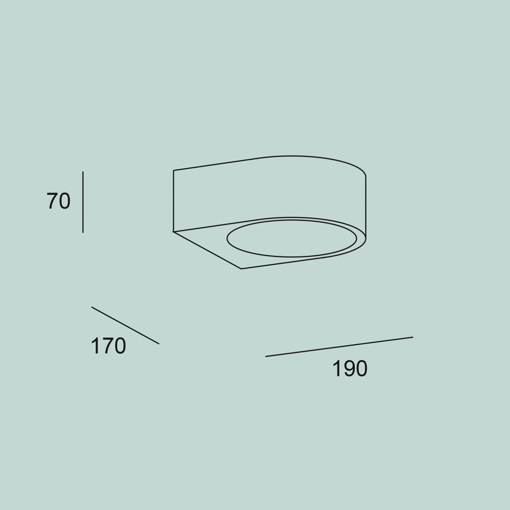 LEDS-C4 NEMESIS 059123Z5B8 Wall light 1 urban gray light