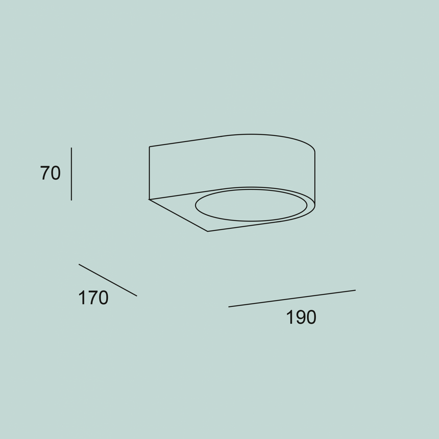 LEDS-C4 NEMESIS 059123Z5B8 Wall light 1 urban gray light