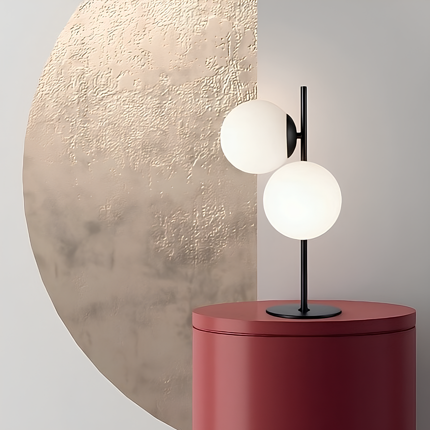 MDC Rondo Sobremesa bolas de 2 luces negro y blanco 578059101