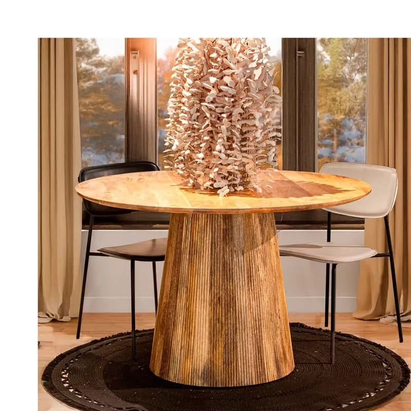Mesa de madera redonda mango 120 x 76 cm 39501