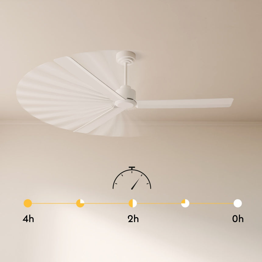Ventilador de techo con luz Sulion Nova 152cm LED negro y madera oscura motor DC CCT — vista 3