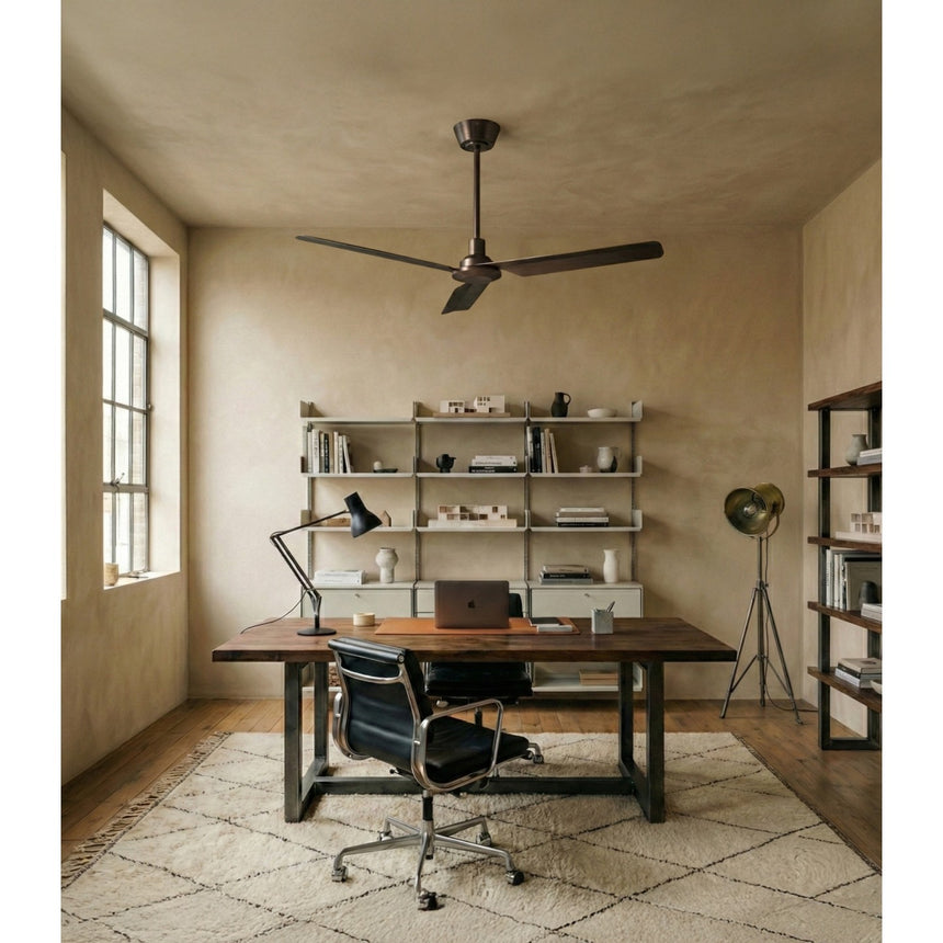 Ventilador de techo Sulion Nox 132cm marrón motor DC con mando — vista 5