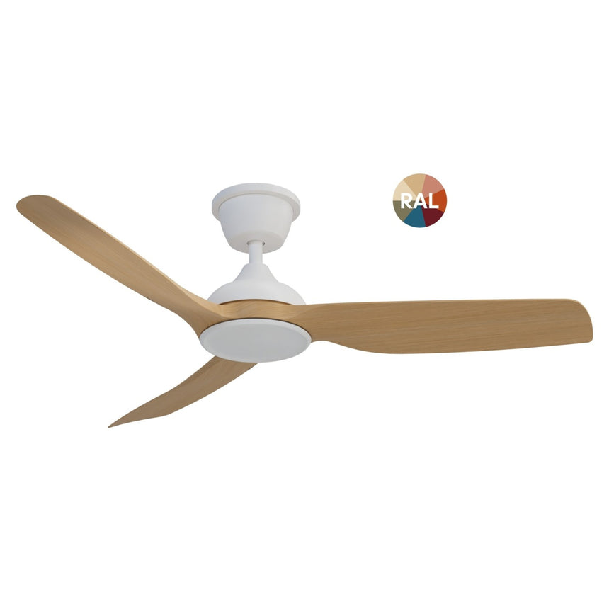 Ventilador de techo Sulion Dana 132cm madera clara motor DC apto exterior con mando 230974 — vista 1