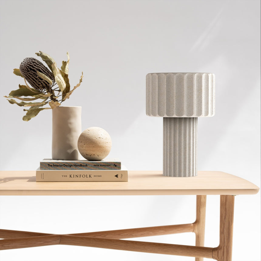 Lámpara de sobremesa Sulion Olimpia LED E27 2 luces hormigón 40W 2178370