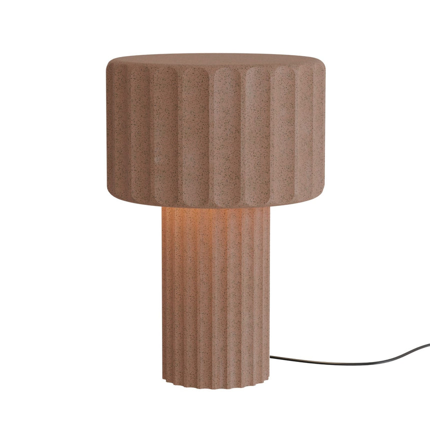 Lámpara de sobremesa Sulion Olimpia E27 2 luces hormigón para dormitorio y salón rojo — ref. 2191294 (1)