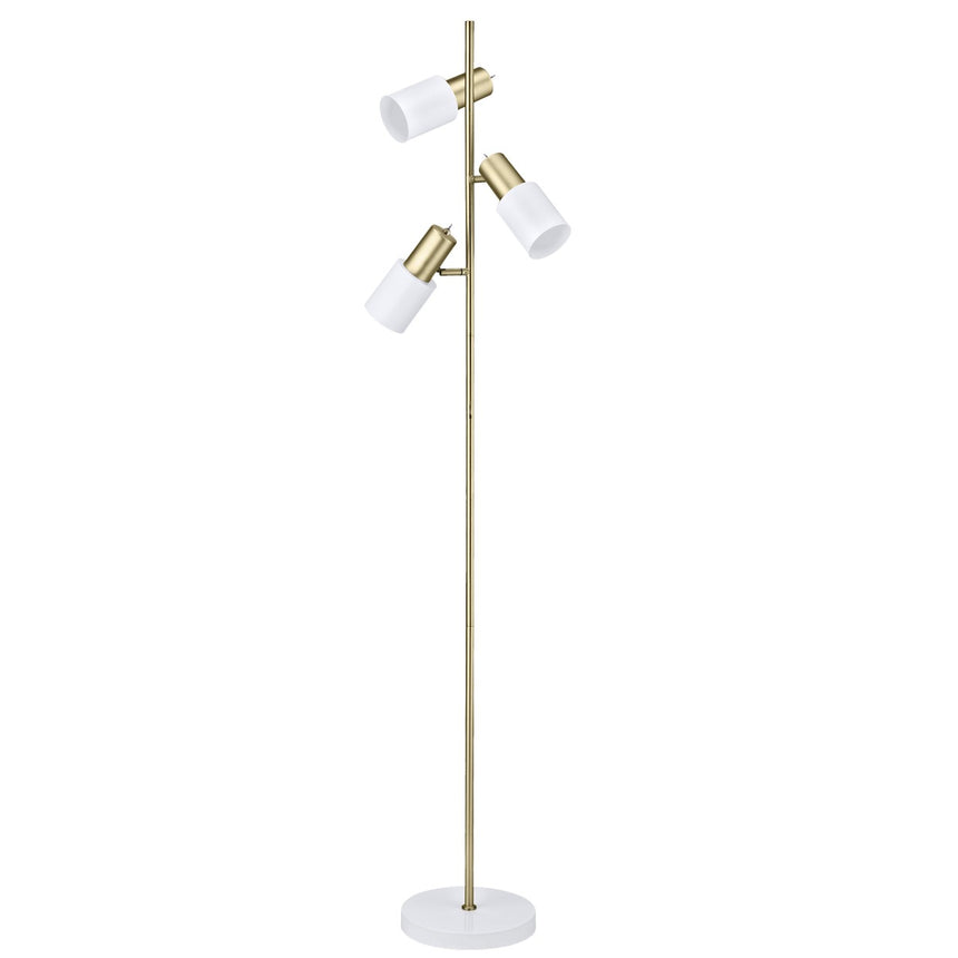 AJP MAENA 10913 MAENA LIVING ROOM FLOOR WHITE-LEATHER 3 X 40W E-14