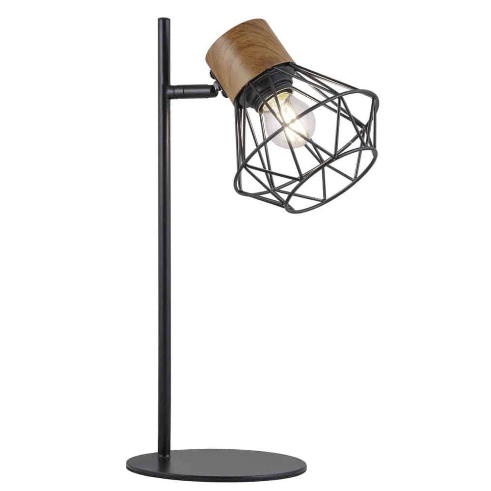 AJP ANTIBES 10833 PORTABLE ANTIBES BLACK-WOOD 1 X 60W E-27