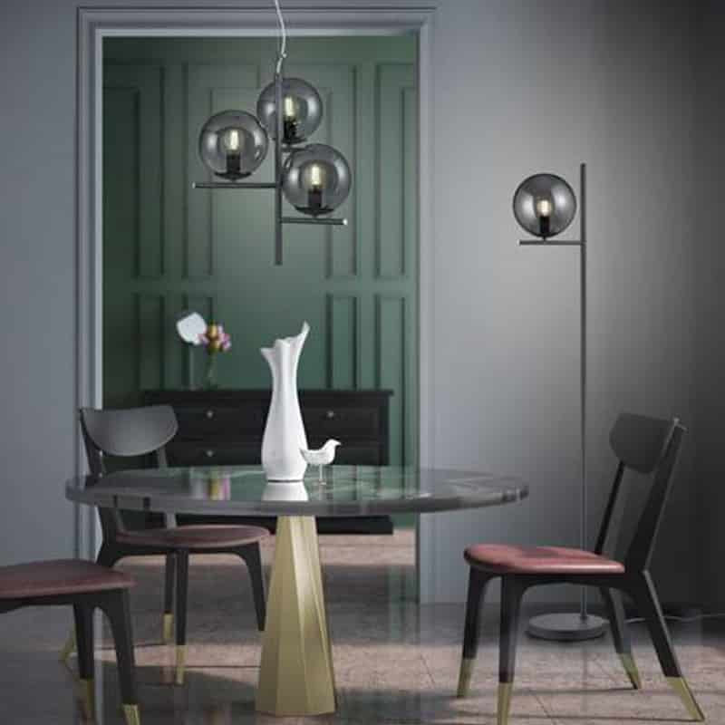 Trio Pure Anthracite metal ball pendant lamp 302000342