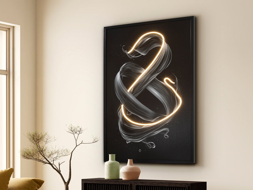 Cuadro con luz LED Schuller Cinetic negro 80x120cm 301381