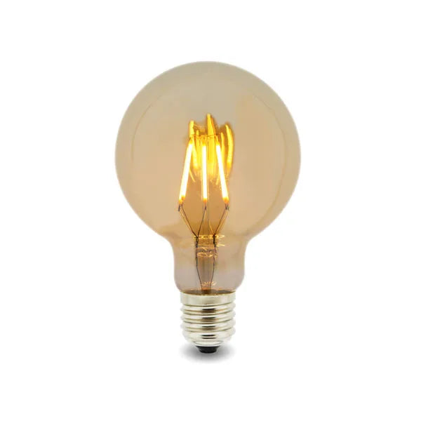 LEDME LED Filament Bulb E27 G80 6W Amber 2300K LM8557
