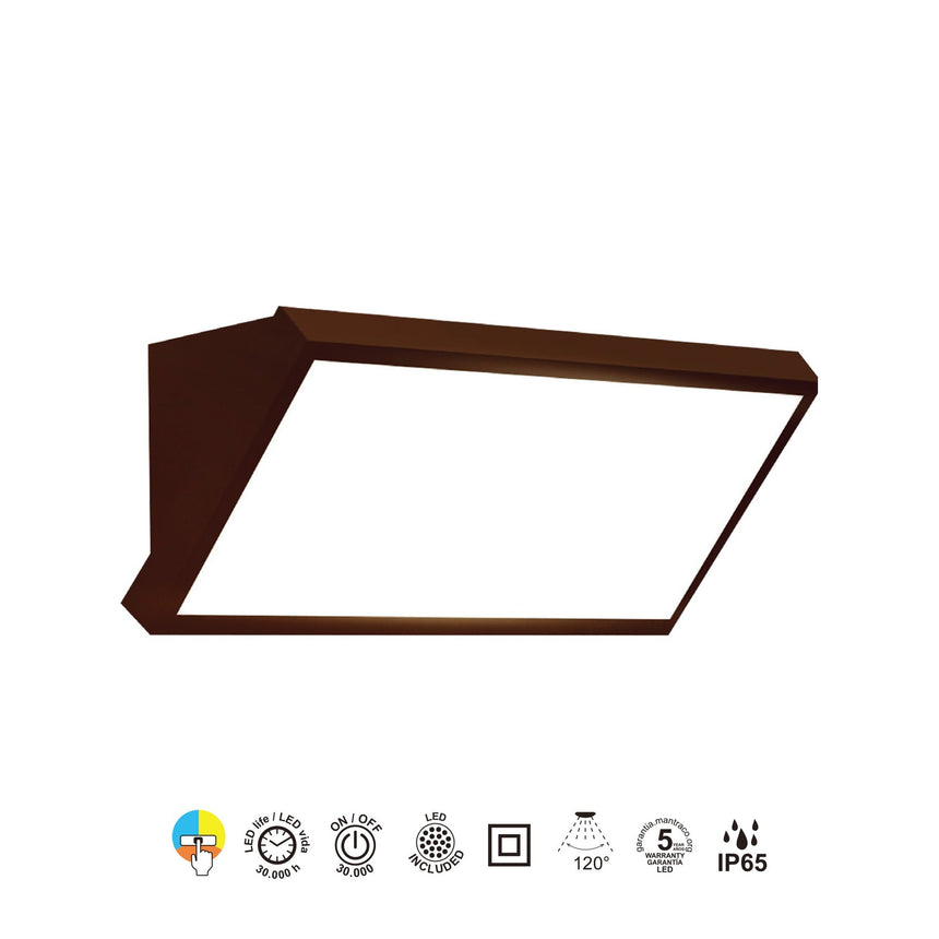 Aplique de exterior Mantra Creek LED 20W CCT IP65 corten 8862 - instalación