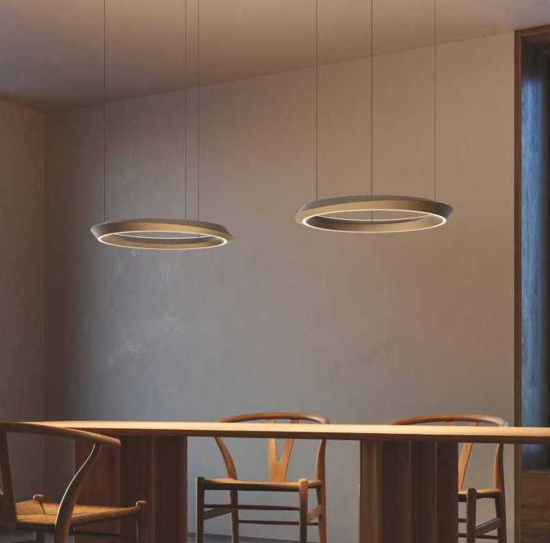 Adjustable Pendant Tidal Matte Champagne 3000K Triac