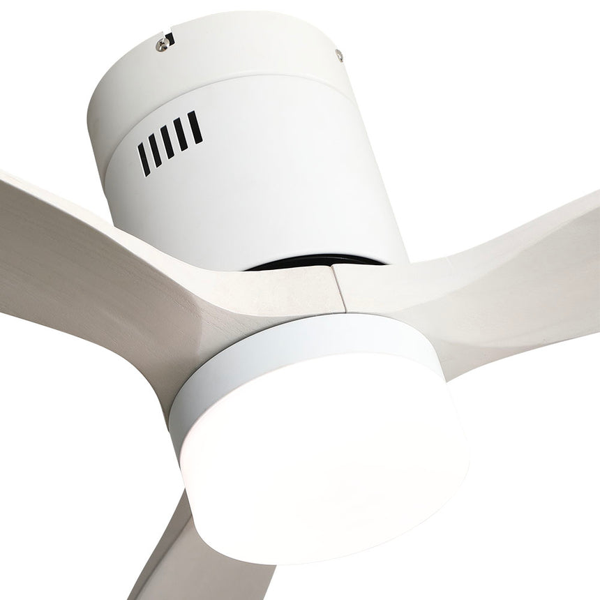 Ventilador de techo Fabrilamp Aguilón LED blanco 3 palas motor DC 3000-6000K Ø132cm 20W — vista 3