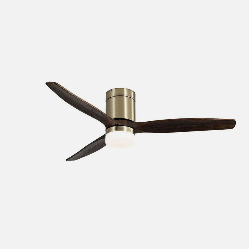 Ventilador de techo Fabrilamp Aguilón LED cuero roble 3 palas motor DC 3000-6000K Ø132cm 20W — vista 2