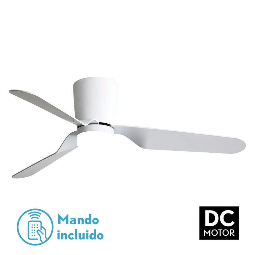 Ventilador de techo Fabrilamp Kochi LED blanco 3 palas motor DC 3000-6000K Ø132cm 18W — vista 1