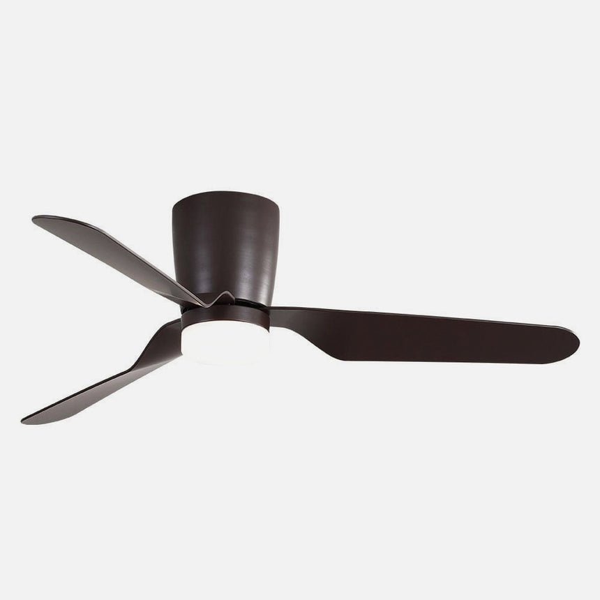 Ventilador de techo Fabrilamp Kochi LED marrón 3 palas motor DC 3000-6000K Ø132cm 18W — vista 2