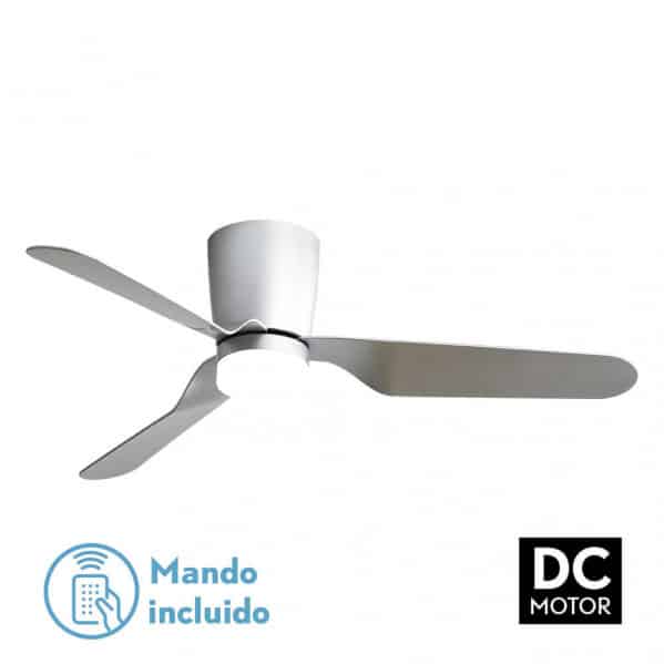 Fabrilamp Kochi Fan 18w DC Nickel 3 Silver Blades 5 Speeds with Remote Timer 132 D 129191342