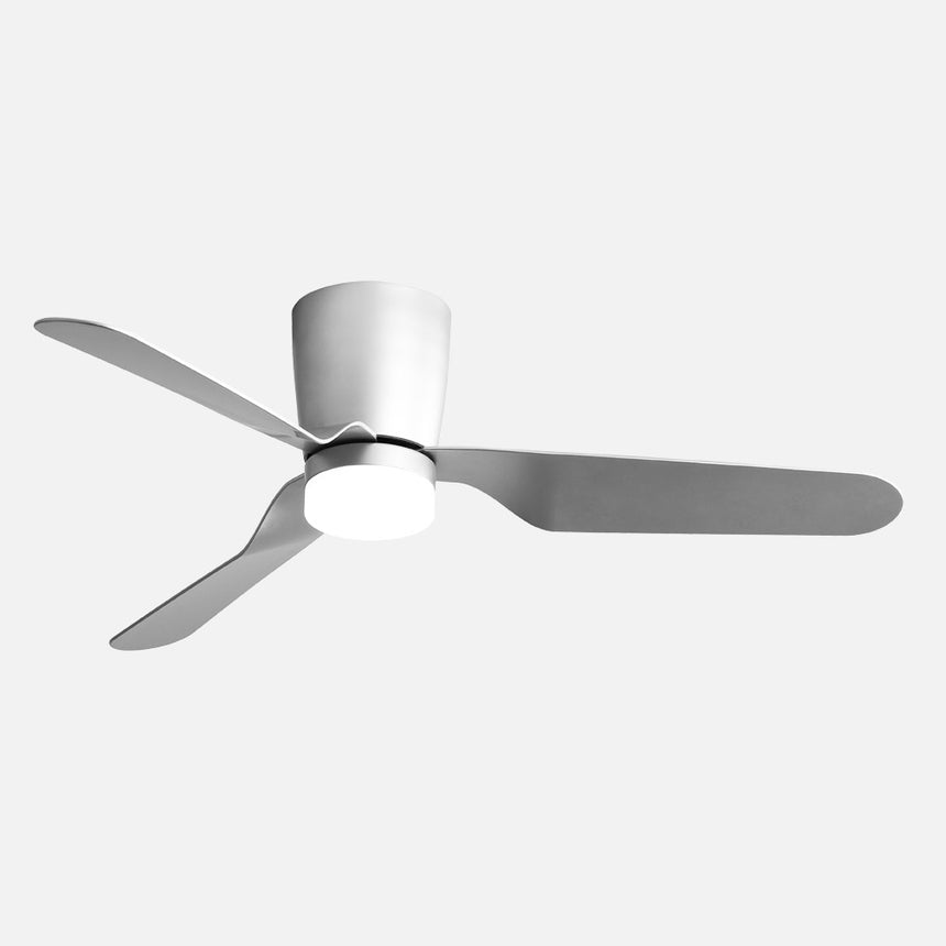 Ventilador de techo Fabrilamp Kochi LED níquel plata 3 palas motor DC 3000-6000K Ø132cm 18W — vista 2