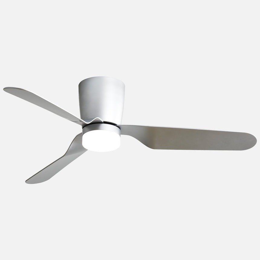 Ventilador de techo Fabrilamp Kochi LED níquel plata 3 palas motor DC 3000-6000K Ø132cm 18W — vista 5