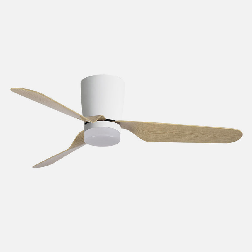 Ventilador de techo Fabrilamp Kochi LED blanco haya 3 palas motor DC 3000-6000K Ø132cm 18W — vista 2