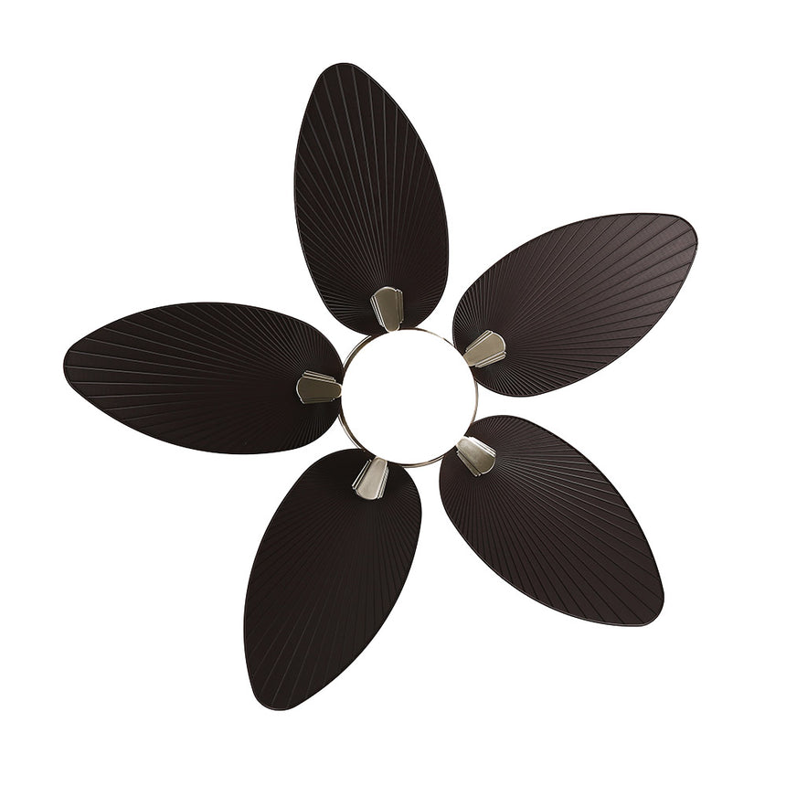 Ventilador de techo Fabrilamp Borasco LED níquel marrón 5 palas motor DC 3000-6000K Ø132cm 24W — vista 4