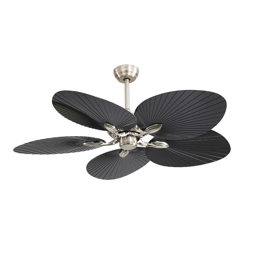 Ventilador de techo Fabrilamp Chaw LED níquel negro 5 palas motor DC 3000-6000K Ø132cm 24W — vista 4