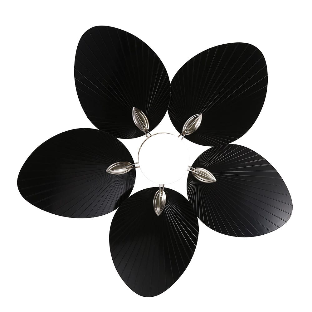 Fabrilamp Chaw DC Fan 24W Nickel/Black 5-Speed 6-Speed 132d C/Remote, Memory and Temp. 3000-4000-6000k 173291534