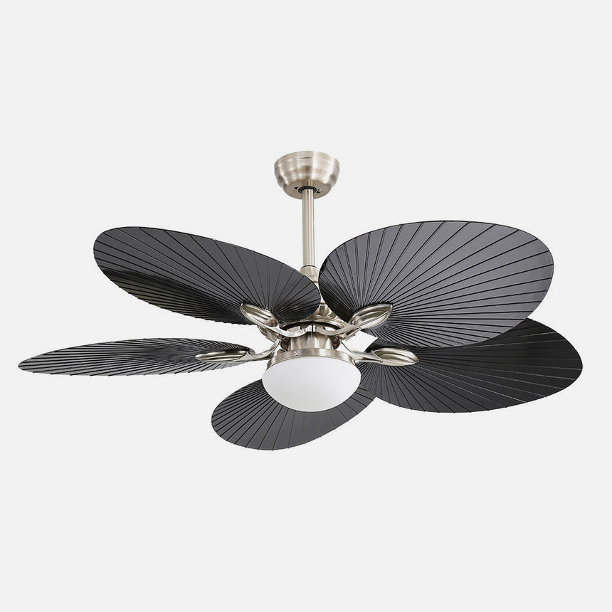 Ventilador de techo Fabrilamp Chaw LED níquel negro 5 palas motor DC 3000-6000K Ø132cm 24W — vista 2