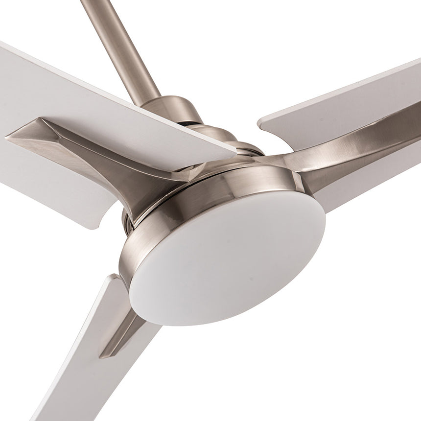 Ventilador de techo Fabrilamp Coro LED níquel blanco haya 3 palas motor DC 3000-6000K Ø132cm 22W — vista 5