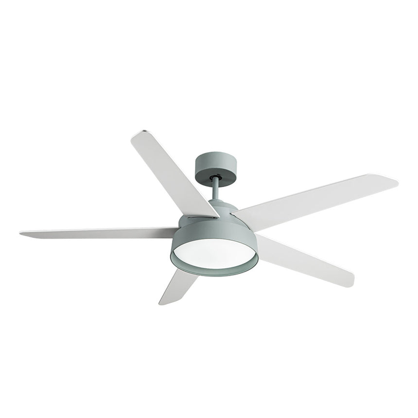 Ventilador de techo Fabrilamp Lebeche LED verde blanco haya 5 palas motor DC 3000-6000K Ø132cm 25W — vista 4