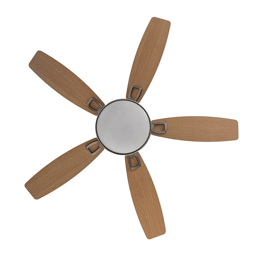 Ventilador de techo Fabrilamp Braw LED níquel haya plata 5 palas motor DC 3000-6000K Ø106cm 30W — vista 5