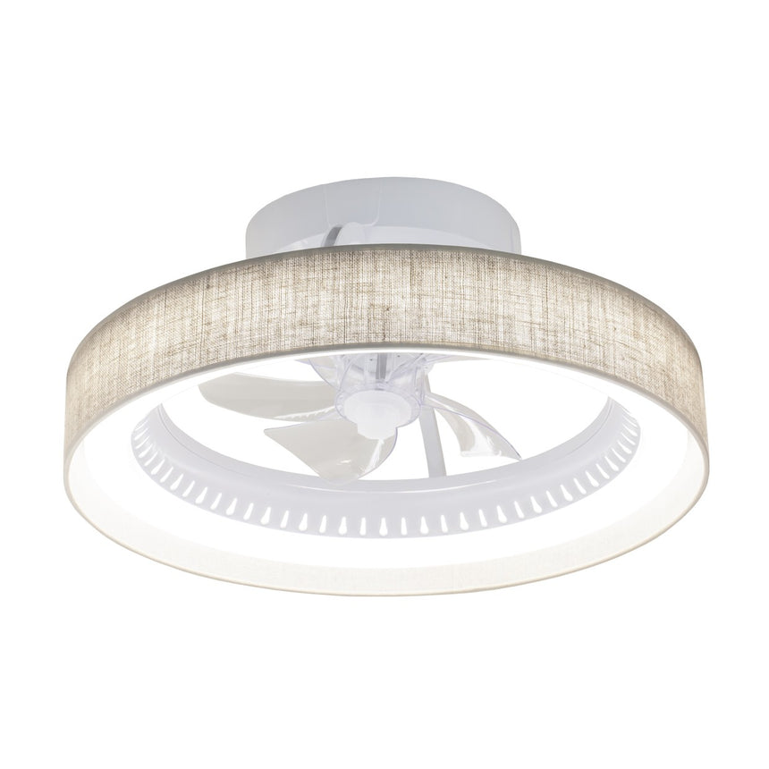 Ventilador de techo con luz AJP Arco LED blanco arpillera oscuro 5 palas 3000-6500K Ø50cm 40W 16058 — vista 2