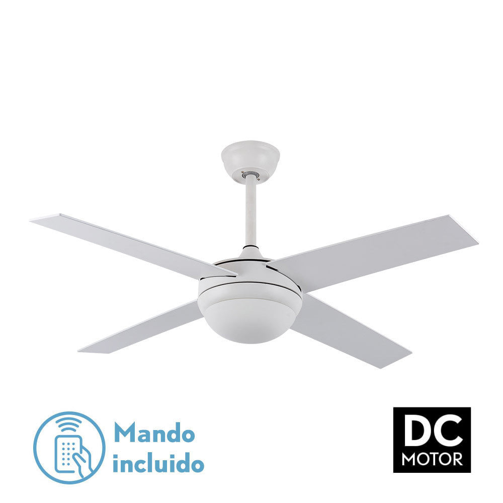 Fabrilamp Ciro White beech fan 4 remote blades 26W DC 159092401