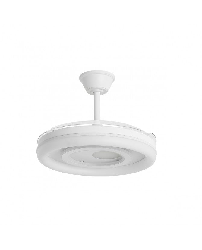 Ventilador de techo retráctil con luz AJP Bribón LED blanco 3 palas 3000-6500K Ø50cm 68W 16023