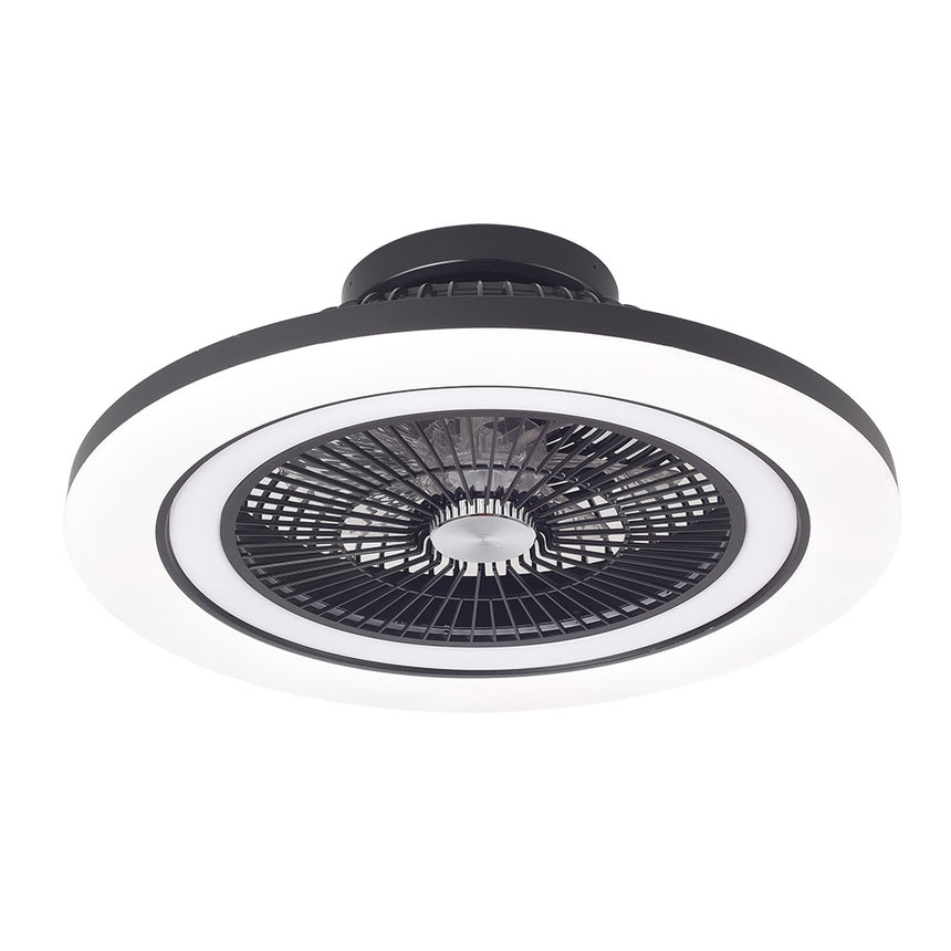 Ventilador de techo retráctil Fabrilamp Antartida LED negro 5 palas motor DC Ø58cm 50W — vista 3