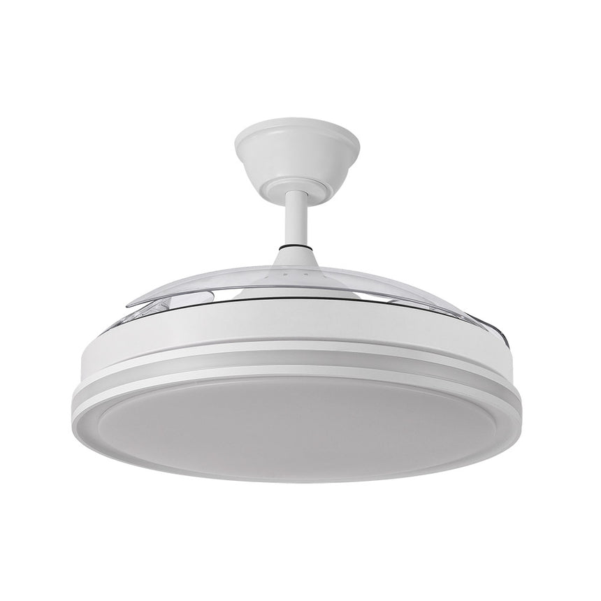 Ventilador de techo retráctil Fabrilamp Cacique LED blanco 3 palas motor DC 3000-6500K Ø107cm 59W — vista 4