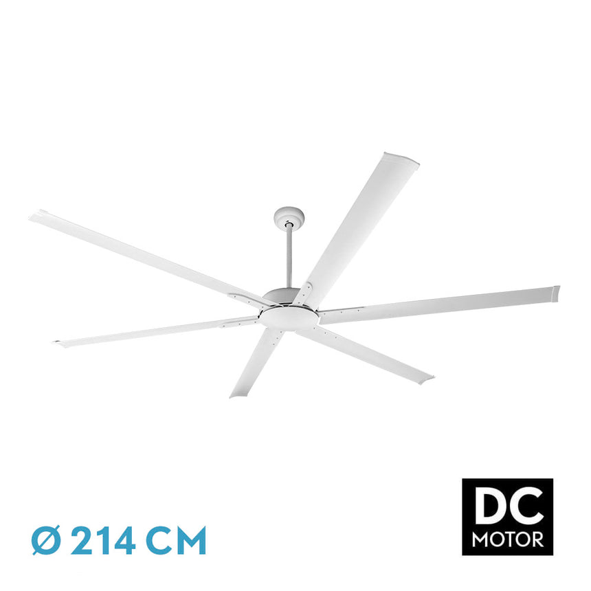 Ventilador de techo Fabrilamp Almanzor LED blanco 6 palas motor DC 3000-6000K Ø214cm 24W — vista 1