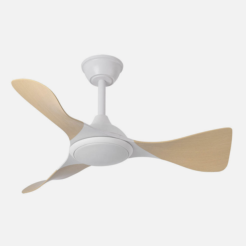 Ventilador de techo Fabrilamp Caiman LED blanco haya 3 palas motor DC 3000-6500K Ø89cm 36W — vista 2