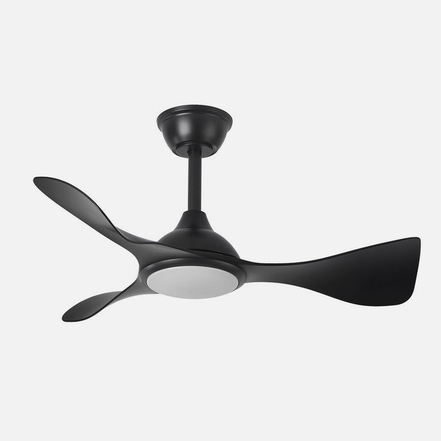Ventilador de techo Fabrilamp Caiman LED negro 3 palas motor DC 3000-6500K Ø89cm 36W — vista 2