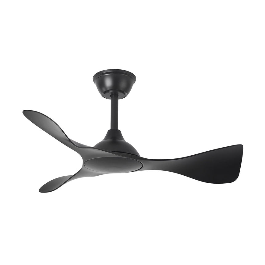 Ventilador de techo Fabrilamp Caiman LED negro 3 palas motor DC 3000-6500K Ø89cm 36W — vista 4