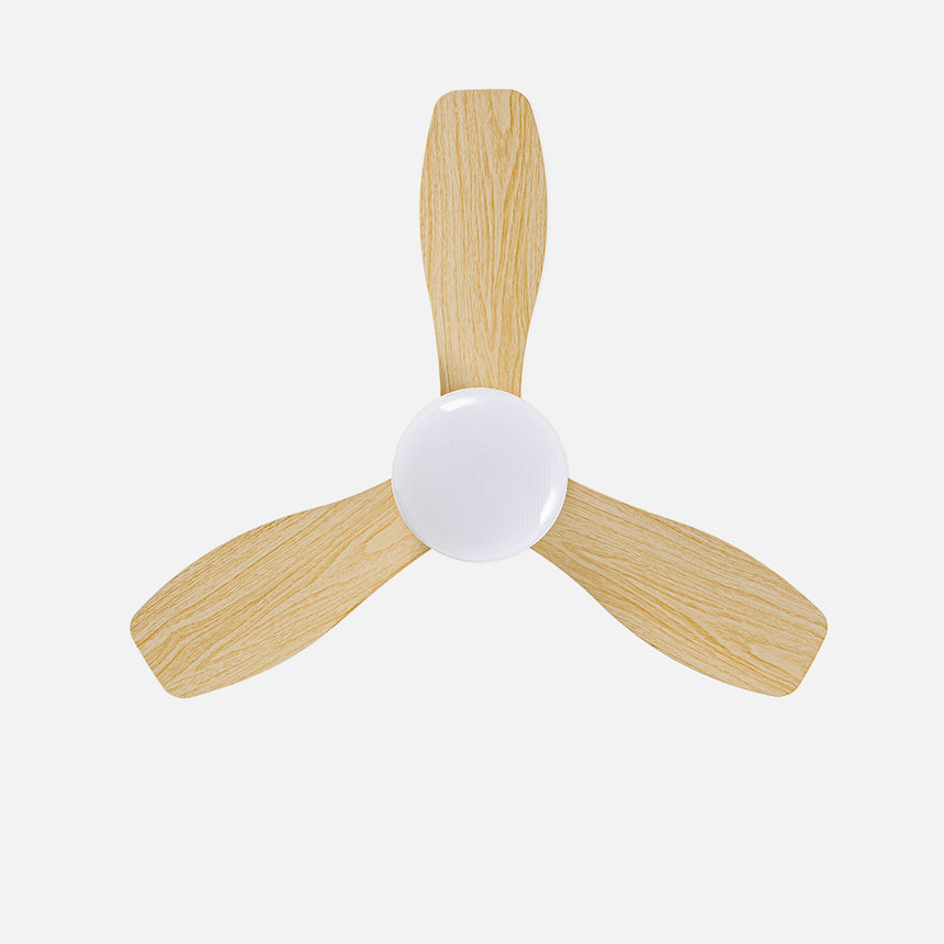 Ventilador de techo Fabrilamp Cain LED blanco haya 3 palas motor DC 3000-6500K Ø62cm 15W — vista 2