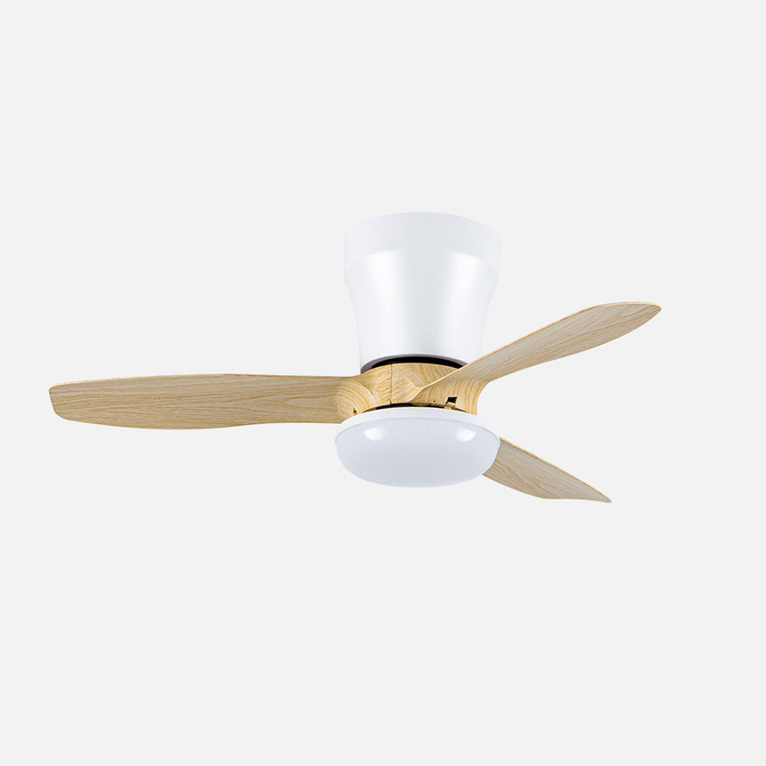 Ventilador de techo Fabrilamp Cain LED blanco haya 3 palas motor DC 3000-6500K Ø62cm 15W — vista 1
