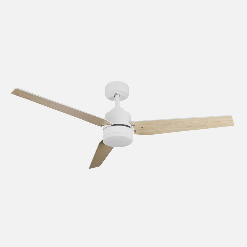 Ventilador de techo Fabrilamp Captus LED blanco haya 3 palas motor DC 3000-6000K Ø132cm 22W — vista 2
