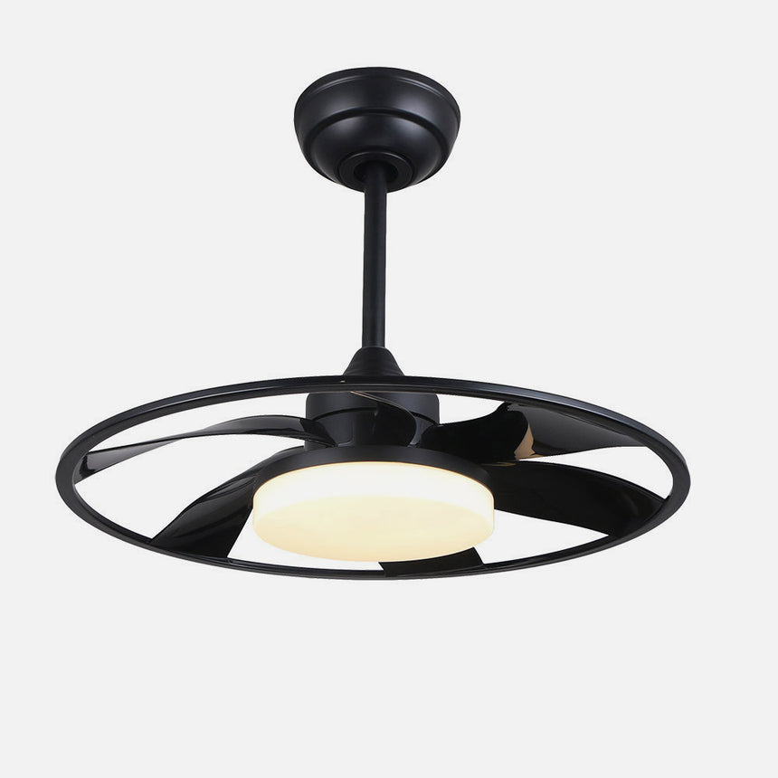 Ventilador de techo con luz Fabrilamp Celsius LED negro 6 palas motor DC Ø55cm 26W — vista 2
