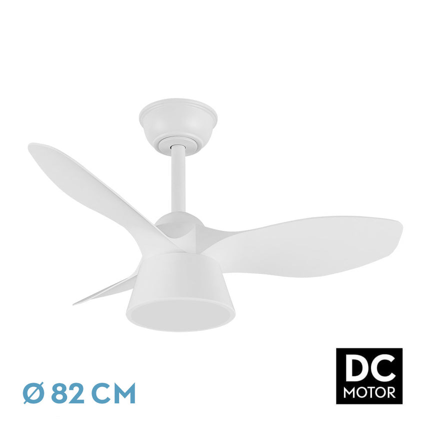 Ventilador de techo Fabrilamp Cubico LED blanco 3 palas motor DC 3000-6000K Ø82cm 36W — vista 1