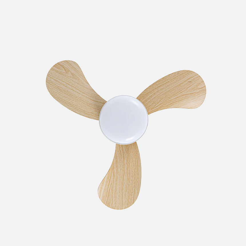 Ventilador de techo Fabrilamp Enoc LED blanco haya 3 palas motor DC 3000-6500K Ø58cm 15W — vista 2