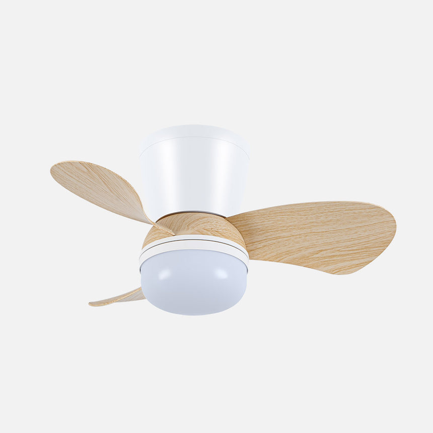 Ventilador de techo Fabrilamp Enoc LED blanco haya 3 palas motor DC 3000-6500K Ø58cm 15W — vista 1