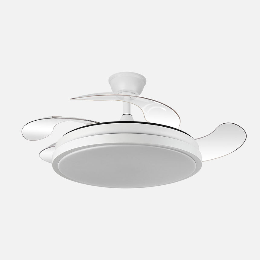 Ventilador de techo retráctil Fabrilamp Escorpion LED blanco 4 palas motor DC 3000-6000K Ø107cm 59W — vista 1