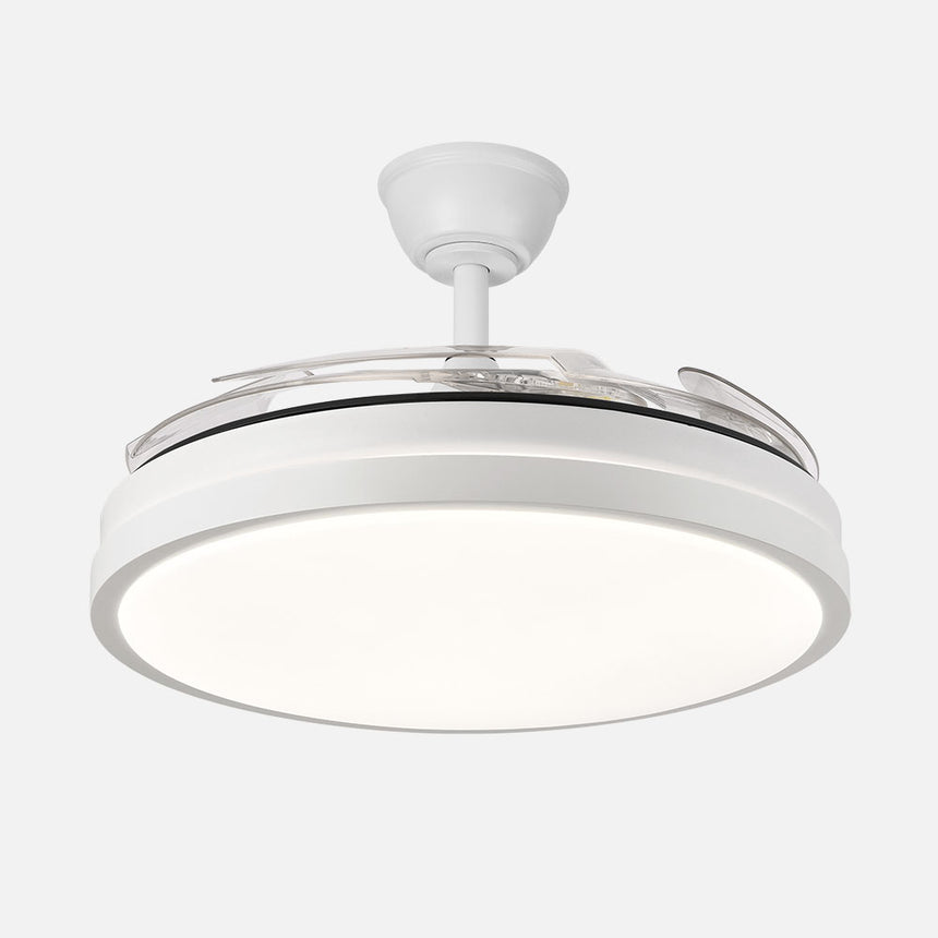 Ventilador de techo retráctil Fabrilamp Escorpion LED blanco 4 palas motor DC 3000-6000K Ø107cm 59W — vista 4