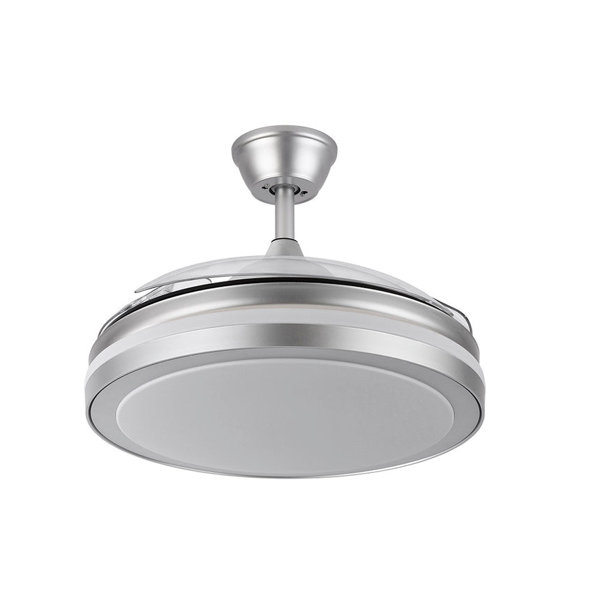 Ventilador de techo retráctil Fabrilamp Esparta LED plata 3 palas motor DC 3000-6000K Ø107cm 59W — vista 2